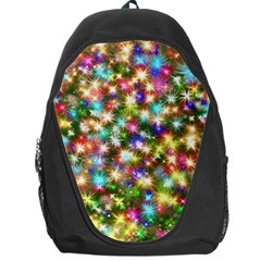 Star Colorful Christmas Abstract Backpack Bag by Cendanart