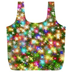 Star Colorful Christmas Abstract Full Print Recycle Bag (xl) by Cendanart