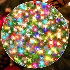 Star Colorful Christmas Abstract Uv Print Acrylic Ornament Round