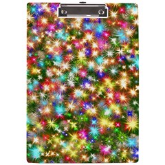 Star Colorful Christmas Abstract A4 Acrylic Clipboard