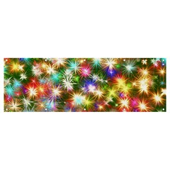 Star Colorful Christmas Abstract Banner And Sign 12  X 4 