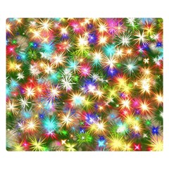 Star Colorful Christmas Abstract Premium Plush Fleece Blanket (small)