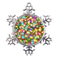 Star Colorful Christmas Abstract Metal Large Snowflake Ornament