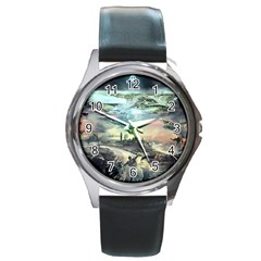 Psychedelic Art Round Metal Watch by Bedest