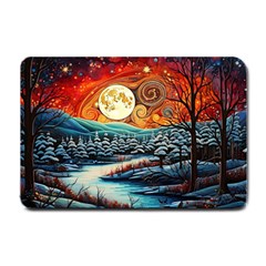 Winter Wonderland Landscape Nature Small Doormat by Bedest