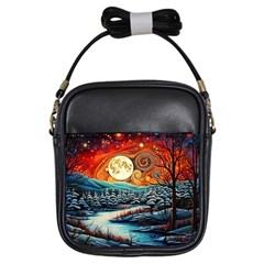 Winter Wonderland Landscape Nature Girls Sling Bag by Bedest