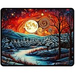 Winter Wonderland Landscape Nature Fleece Blanket (Medium) 60 x50  Blanket Front