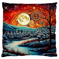 Winter Wonderland Landscape Nature Large Cushion Case (two Sides)