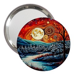 Winter Wonderland Landscape Nature 3  Handbag Mirrors by Bedest