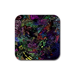 Psychodelic Absract Rubber Coaster (square) by Bedest