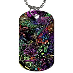 Psychodelic Absract Dog Tag (one Side) by Bedest