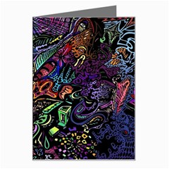 Psychodelic Absract Greeting Card by Bedest