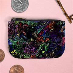 Psychodelic Absract Mini Coin Purse by Bedest