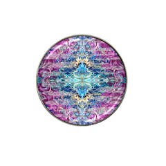 Magenta On Cobalt Arabesque Hat Clip Ball Marker (4 Pack) by kaleidomarblingart