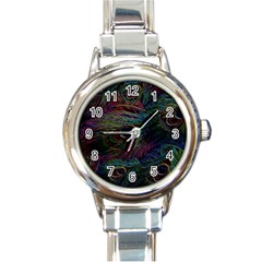 Star Galaxy Chrismas Xmas Ugly Round Italian Charm Watch by Cendanart