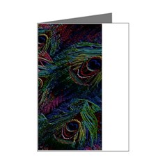 Peacock Feather Paradise Mini Greeting Card by Cendanart