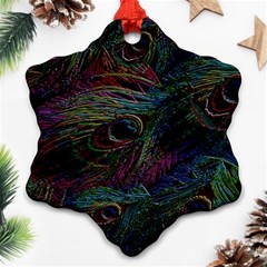 Star Galaxy Chrismas Xmas Ugly Snowflake Ornament (two Sides)