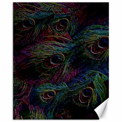 Peacock Feather Paradise Canvas 16  X 20  by Cendanart