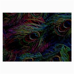 Peacock Feather Paradise Large Glasses Cloth (2 Sides) by Cendanart