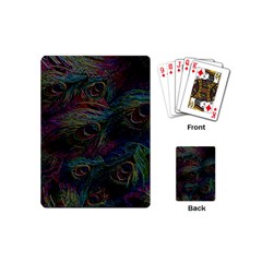 Peacock Feather Paradise Playing Cards Single Design (mini)