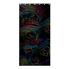 Peacock Feather Paradise Shower Curtain 36  X 72  (stall)  by Cendanart