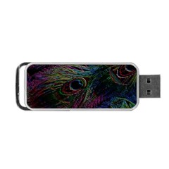 Peacock Feather Paradise Portable Usb Flash (one Side) by Cendanart