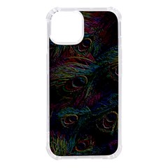 Peacock Feather Paradise Iphone 14 Tpu Uv Print Case by Cendanart