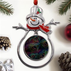 Star Galaxy Chrismas Xmas Ugly Metal Snowman Ornament