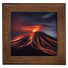 Volcanic Eruption Framed Tile by Proyonanggan