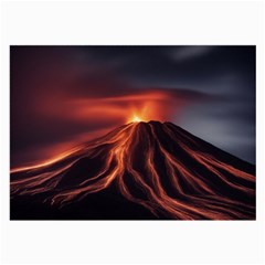 Volcanic Eruption Large Glasses Cloth (2 Sides) by Proyonanggan