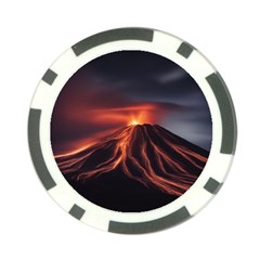 Volcanic Eruption Poker Chip Card Guard by Proyonanggan