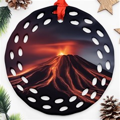 Volcanic Eruption Ornament (round Filigree) by Proyonanggan