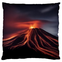 Volcanic Eruption Large Cushion Case (one Side) by Proyonanggan