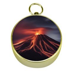 Volcanic Eruption Gold Compasses by Proyonanggan