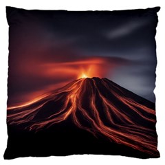 Volcanic Eruption Standard Premium Plush Fleece Cushion Case (one Side) by Proyonanggan