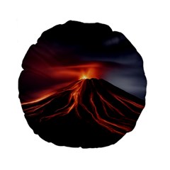 Volcanic Eruption Standard 15  Premium Flano Round Cushions