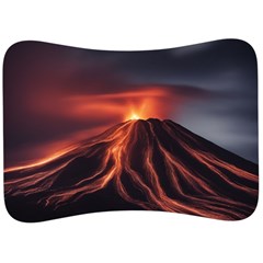 Volcanic Eruption Velour Seat Head Rest Cushion by Proyonanggan