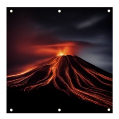 Volcanic Eruption Banner And Sign 4  X 4  by Proyonanggan