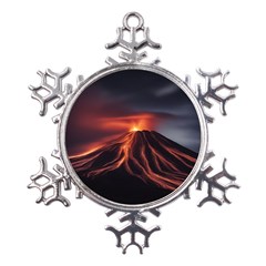 Volcanic Eruption Metal Large Snowflake Ornament by Proyonanggan