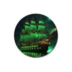 Ship Sailing Magnet 3  (round) by Proyonanggan