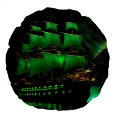 Ship Sailing Large 18  Premium Round Cushions by Proyonanggan