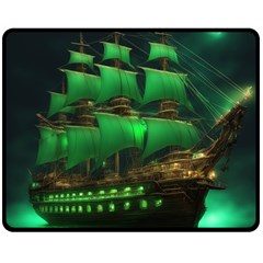 Ship Sailing Two Sides Fleece Blanket (medium)