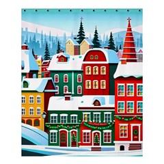 Christmas Background Design House Shower Curtain 60  X 72  (medium)  by Proyonanggan