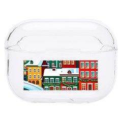 Christmas Background Design House Hard Pc Airpods Pro Case by Proyonanggan