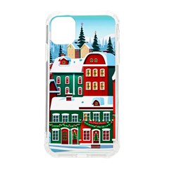 Christmas Background Design House Iphone 11 Tpu Uv Print Case by Proyonanggan