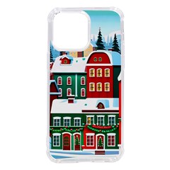 Christmas Background Design House Iphone 14 Pro Max Tpu Uv Print Case by Proyonanggan