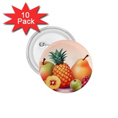 Fruit Pattern Apple Abstract Food 1.75  Buttons (10 pack)