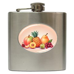 Fruit Pattern Apple Abstract Food Hip Flask (6 oz)