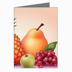 Fruit Pattern Apple Abstract Food Greeting Cards (Pkg of 8)