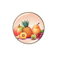 Fruit Pattern Apple Abstract Food Hat Clip Ball Marker (4 pack)